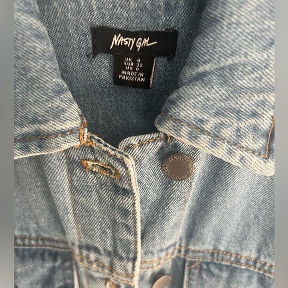 Nasty Gal Denim Jumper - Size 0 nwot - Picture 2 of 4